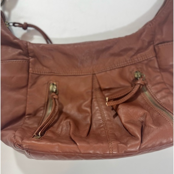 SCARLETON Faux Leather Crescent Shoulder Hobo Bag Boho Cocoa Brown - Picture 2 of 12